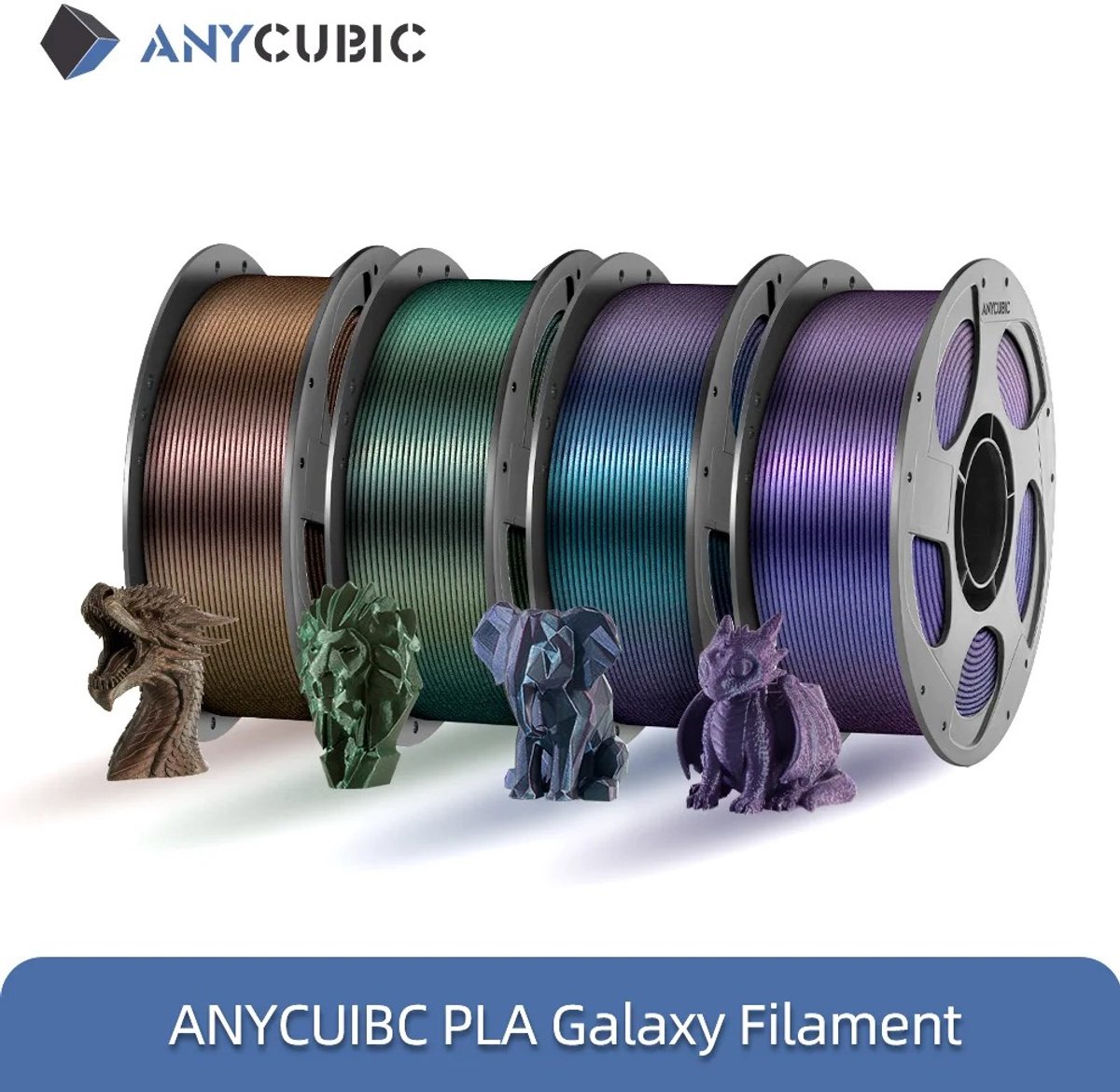 D&A 3D printer - 3D filament - 3D printer materiaal - Galaxy - 4 Verschillende kleuren - Mix kleuren - 1.75 mm - 4 Kilogram