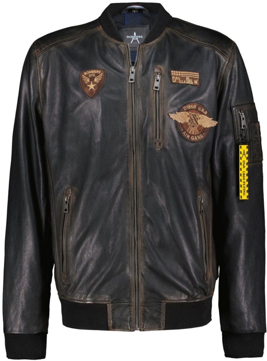 Vero Leather Bomber-jacket