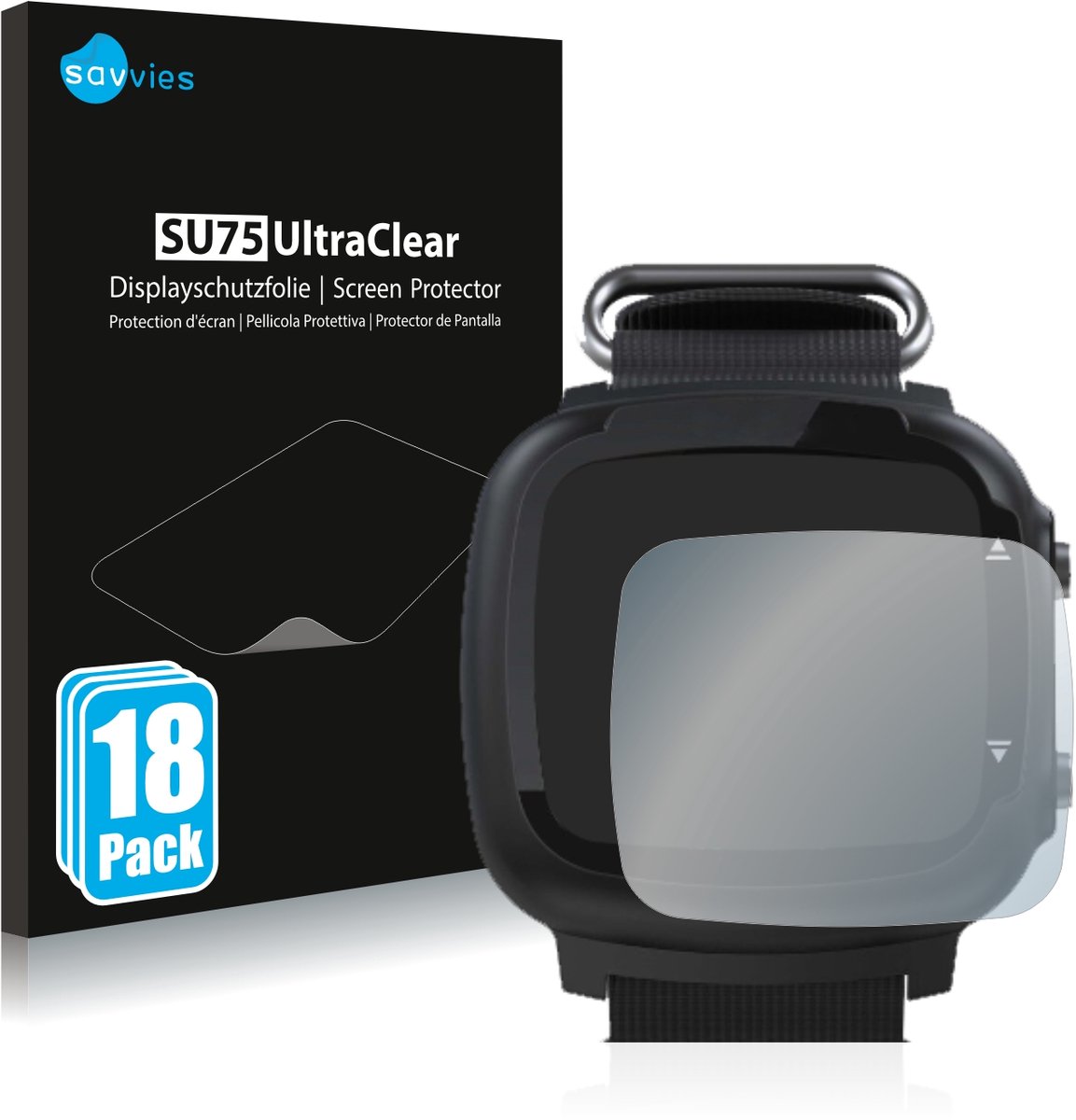 Savvies - Screenprotector voor Aqualung i330r - Folie Beschermfolie transparant 18 Stuks