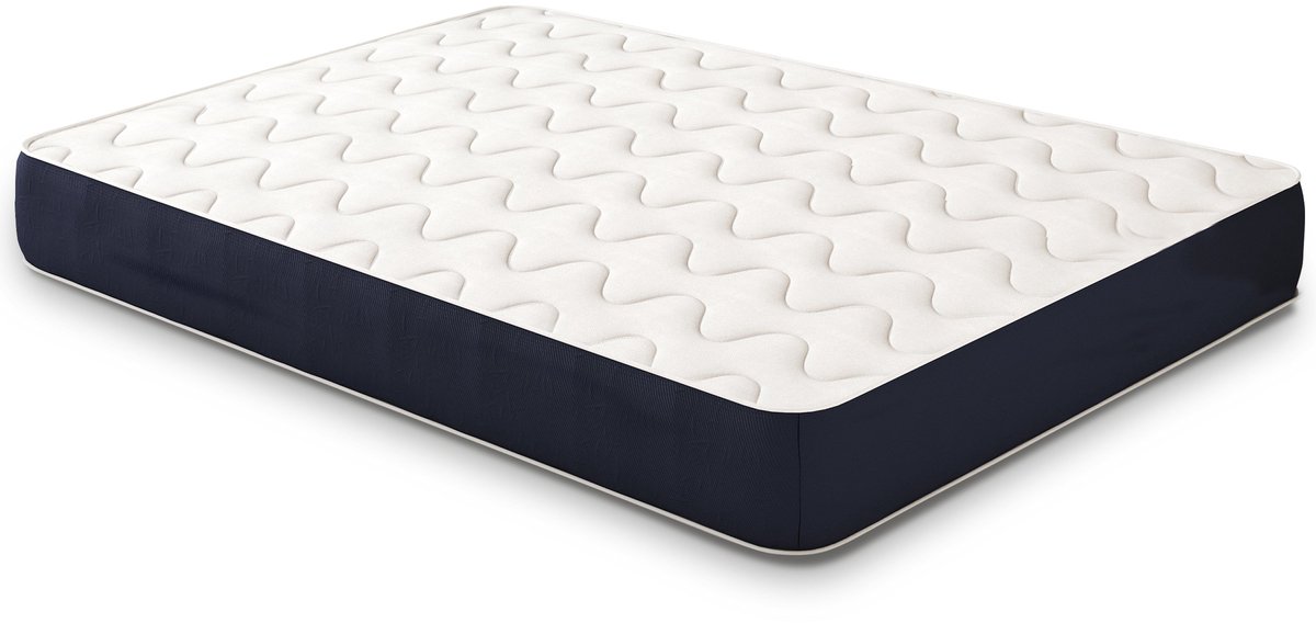 The White Stone Matras 90x200 cm van hypoallergeen Waterfoam, 12 cm | Vulling van katoen en hoes van ademend 3D-stof, anti-huisstofmijt en schimmelwerend | Gemaakt in Italië