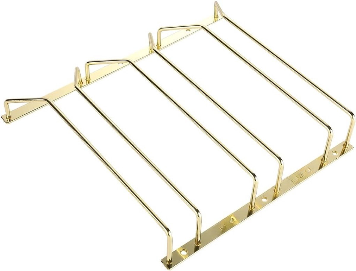 Nexvo® Ophangrek Wijnglazen - Wijnglazenhouder – Metalen Wijnglazenrek - Goud - 28cm x 33cm x 5cm