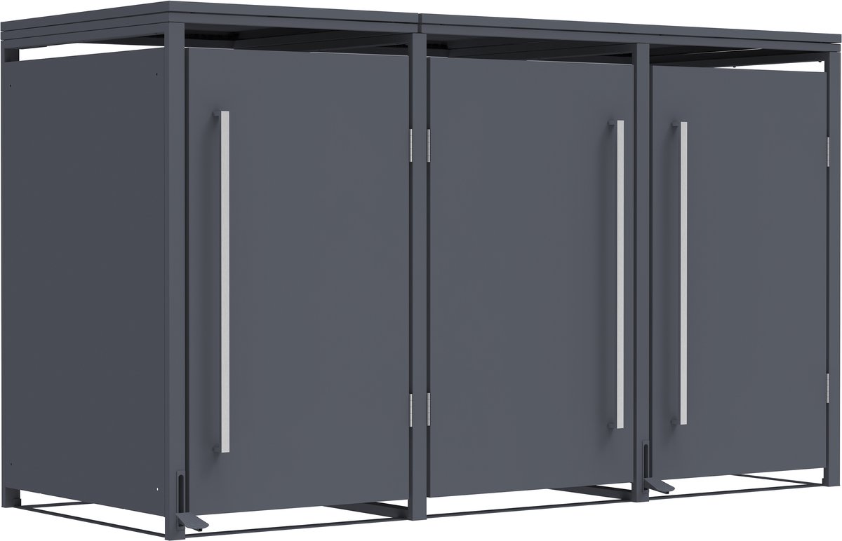 Westmann Pedura-3 Metalen Containerombouw met Pedaal bediening - 3 kliko's - Antraciet
