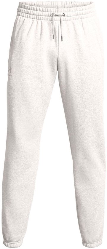 Een lichtgrijze joggingbroek voor heren, met trekkoord en logo.