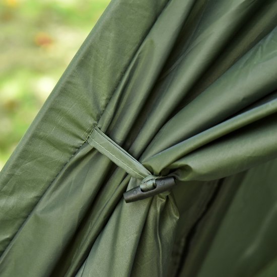 REDOM - Campingbed Met Koepeltent - Inclusief Luchtmatras Met Voetpomp En Deken - Oxford Stof - Groen van Merkloos — afbeelding 2