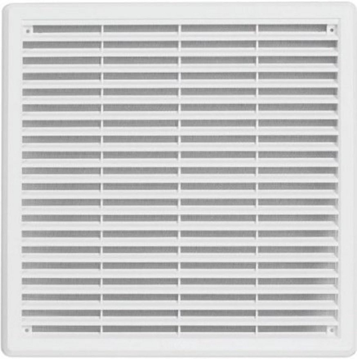 Ventilatierooster met insectenbescherming 300x300mm - Wit kunststof