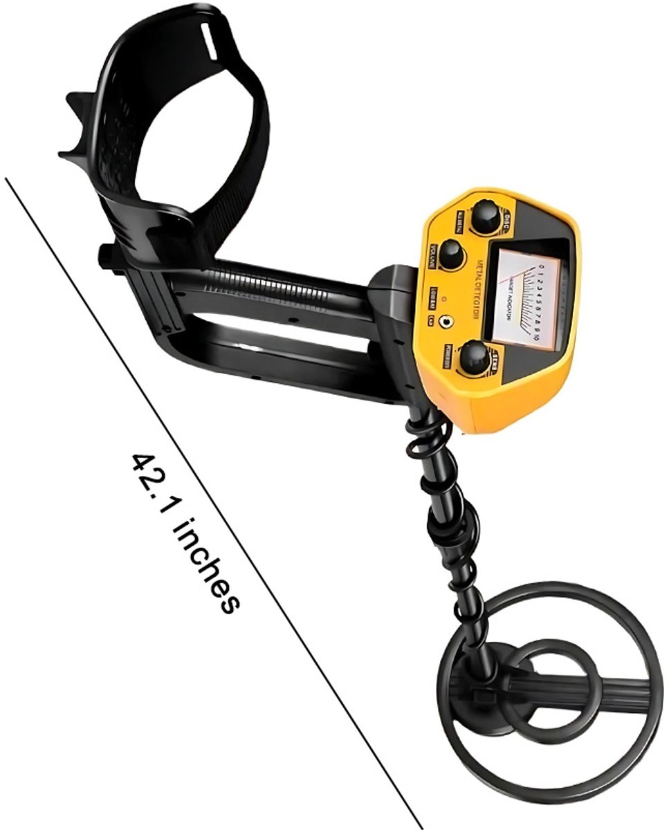 Metaal Detector - Incl. Koptelefoon en Schep + Opberghoes - Verstelbare Hoogte - Metaaldetector Kind - Waterdichte Zoekspoel - Lichtgewicht - Geschikt voor Kinderen en Volwassenen — afbeelding 2