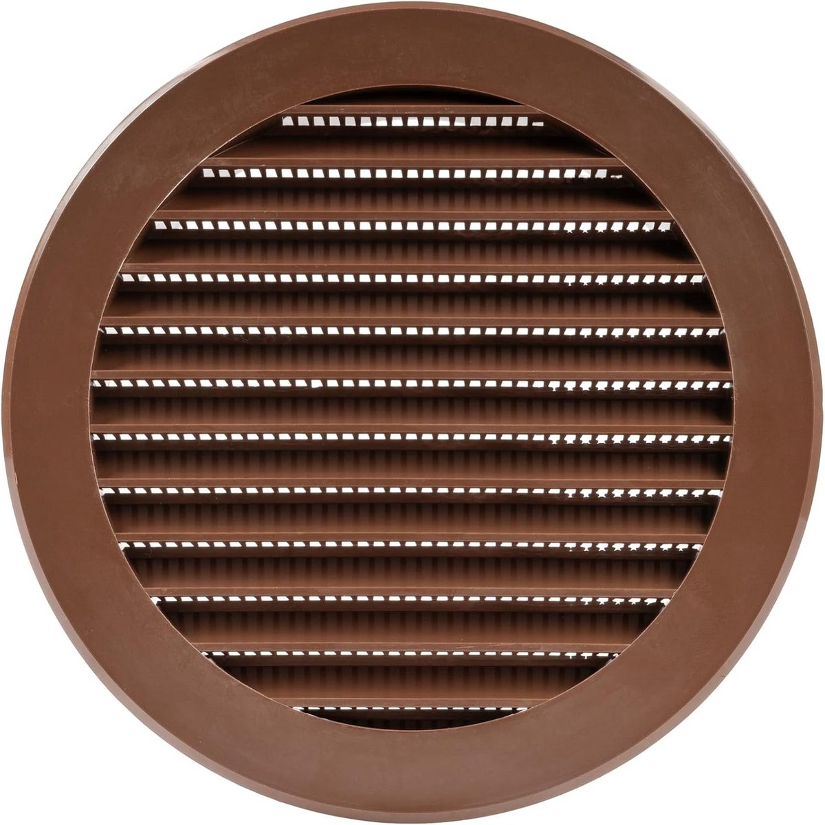 Bruin 15 cm Ronde Ventilatierooster met Ingebouwd Insectenscherm voor Badkamer, Keuken en Thuiswerkplek