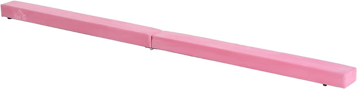 Nexvo® Turnbalk voor Thuis - Evenwichtsbalk Met Schuimstoflaag - Balanstrainer - Roze - 210cm x 10cm x 7cm