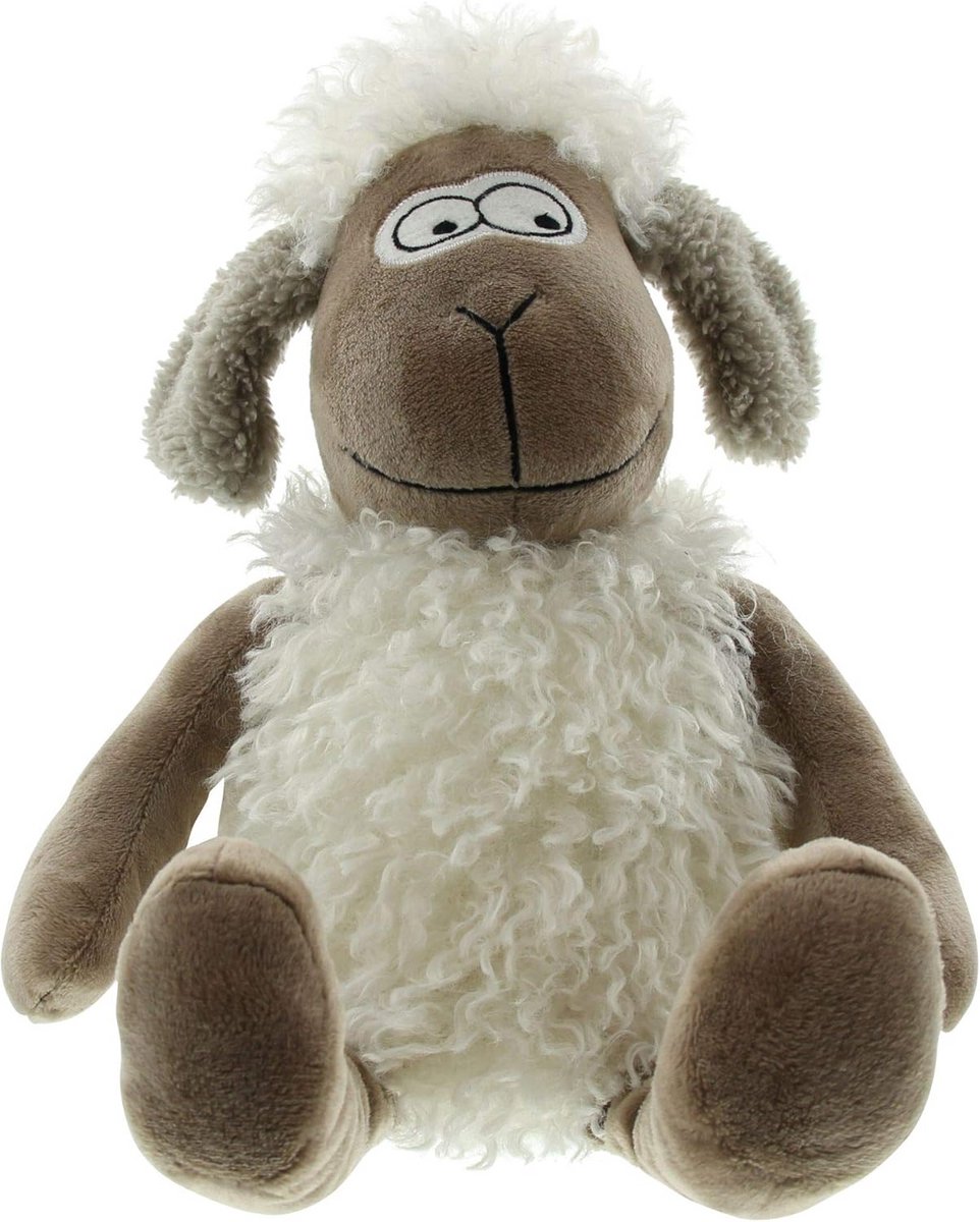 Deurstopper Schaap 25 cm - Zware Polyester Vulling - Pluizig Design - Bruin