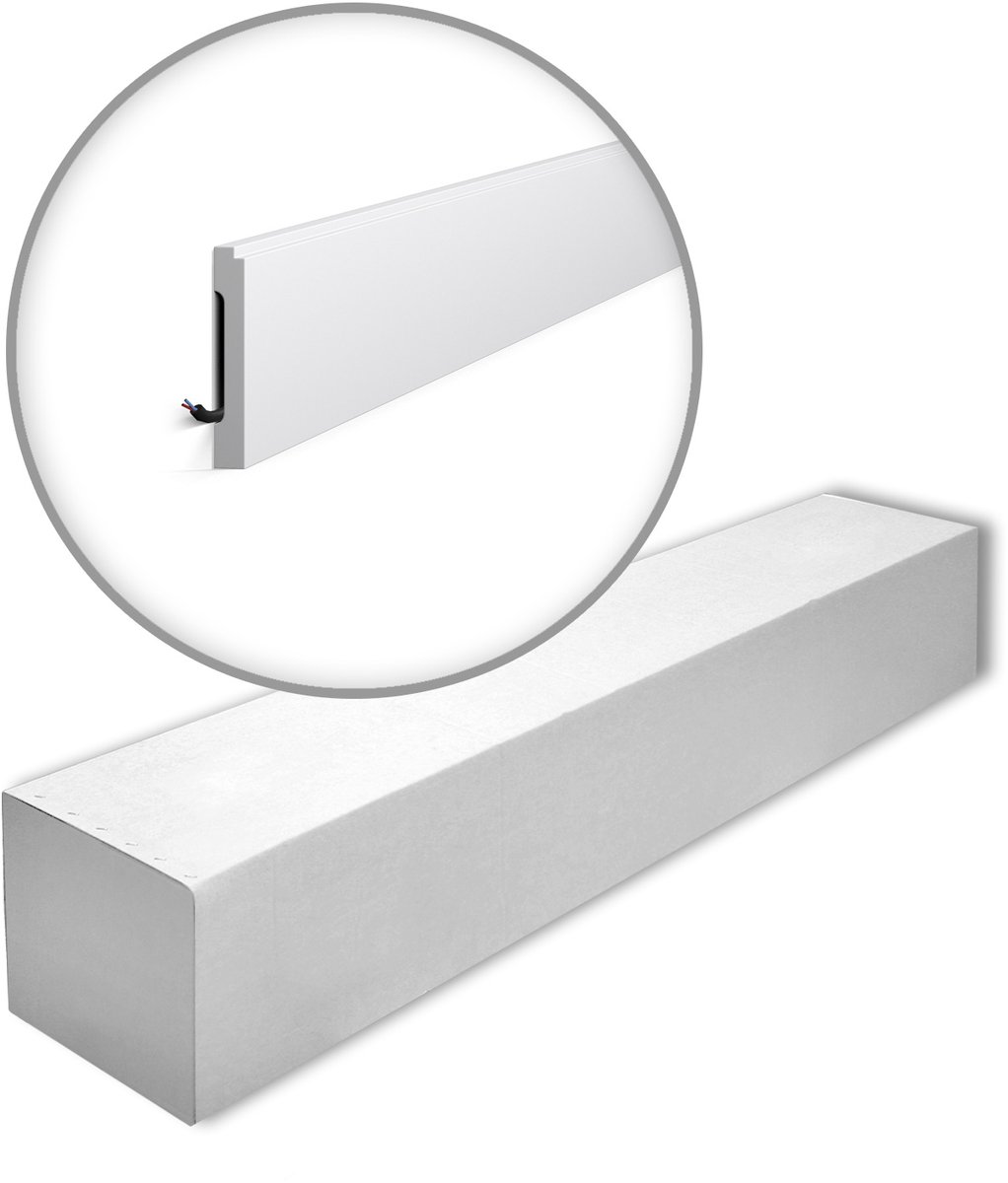 NMC FD1-box WALLSTYL Noel Marquet 1 doos 15 stukken Plint modern design wit | 30 m