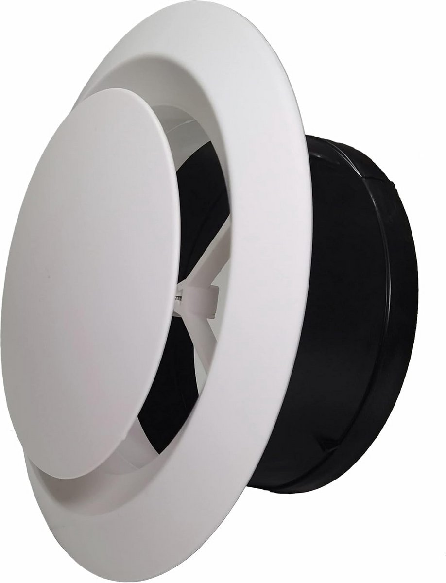 Rond ventilatierooster 75mm met insectenbescherming en weerbestendig ontwerp