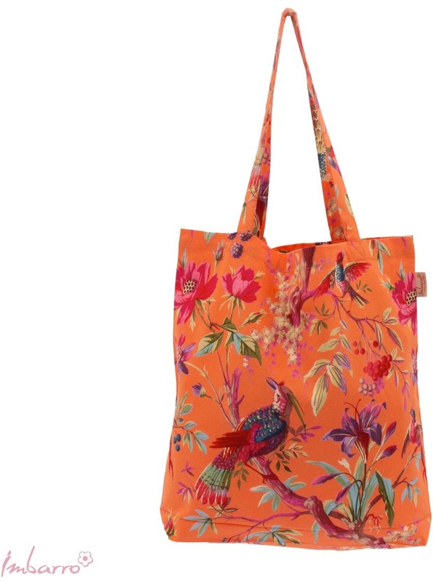 Imbarro Fashion & Home Easybag Paradise Mandarine – Lichtgewicht Katoenen Tas – Oranje – 45x50 cm
