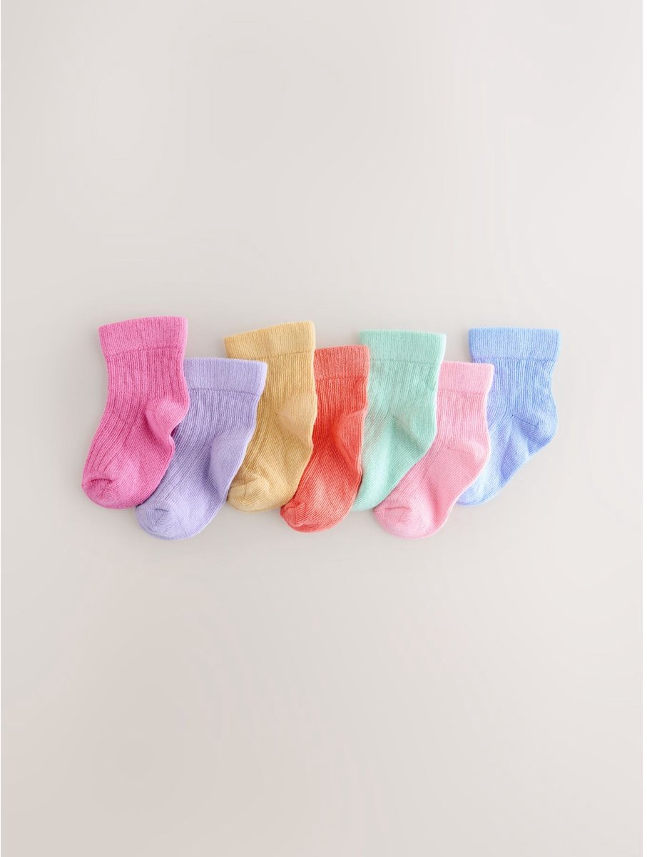 Next - Meisjes - Verpakking van 7 paar babysokken - Roze