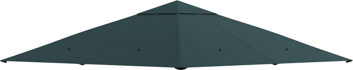 Killogood Vervangend dak voor tuinhuis - polyester - 2.98 x 2.95 m - donkergrijs