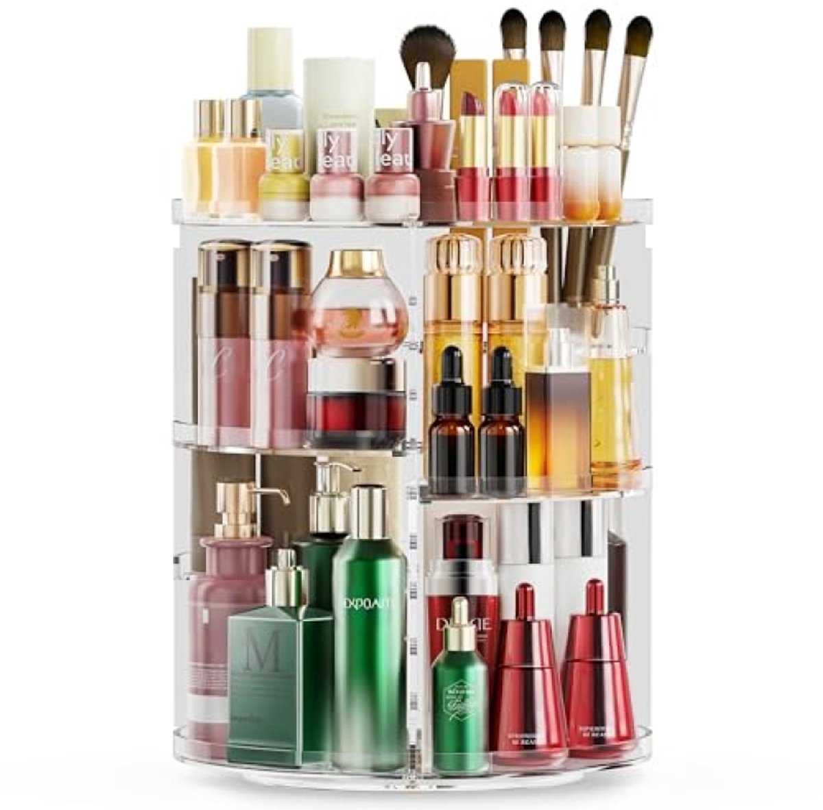 Draaibare make-up organisator met 9 niveaus - Transparant