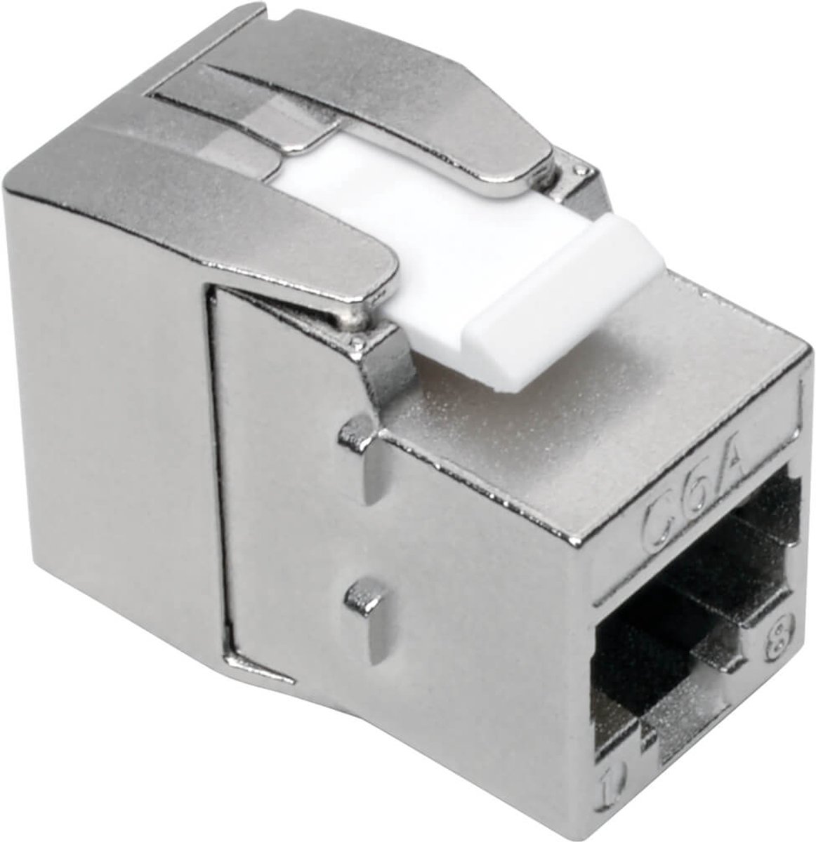 Tripp-Lite N238-001-SH-TF Keystone Jack Cat6a/Cat6/Cat5e, RJ45, Shielded, Dust Cap - Toolless, PoE/PoE+ Compliant, TAA TrippLite