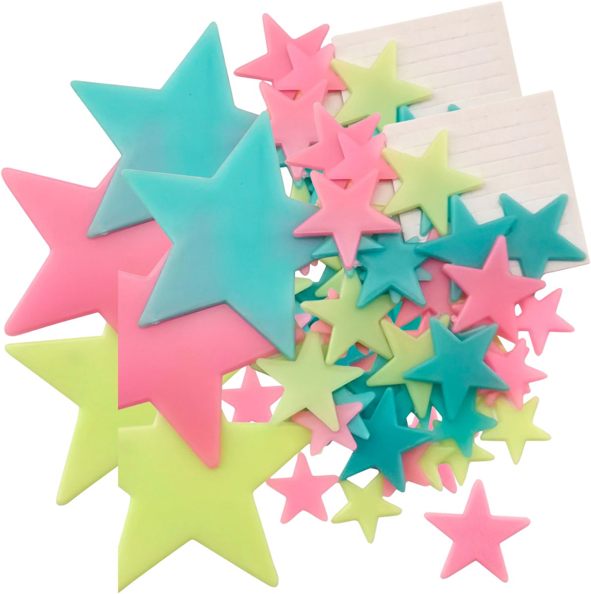 Ostaria Kids Glow in the dark Sterrenstelsel - 100x stuks - multi - kinderkamer - decoratie