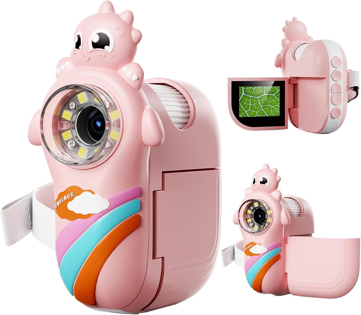 Draagbare Digitale Microscoop voor Kinderen - Foto & Video Functie - 2" LCD Scherm - Educatief Cadeau voor 3+ Jaar - Roze - 1 Stuk