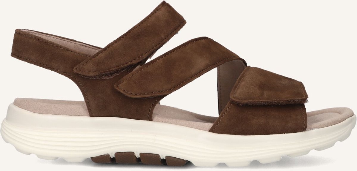 Gabor Dames Sandalen met hak 813.1 – Suède Plateauzool Bruin