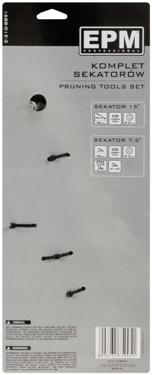 EPM - Snoeischaar - 19 cm - Staal C50 - Antislip Uitrusting — afbeelding 2