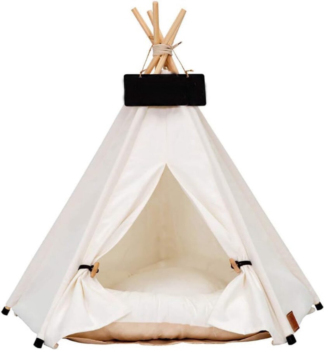 RONN® Kattentent - Huisdier tent - Dierenhuis Met Anti-mijt Overtrek - Wit - 40cm x 40cm x 50 cm