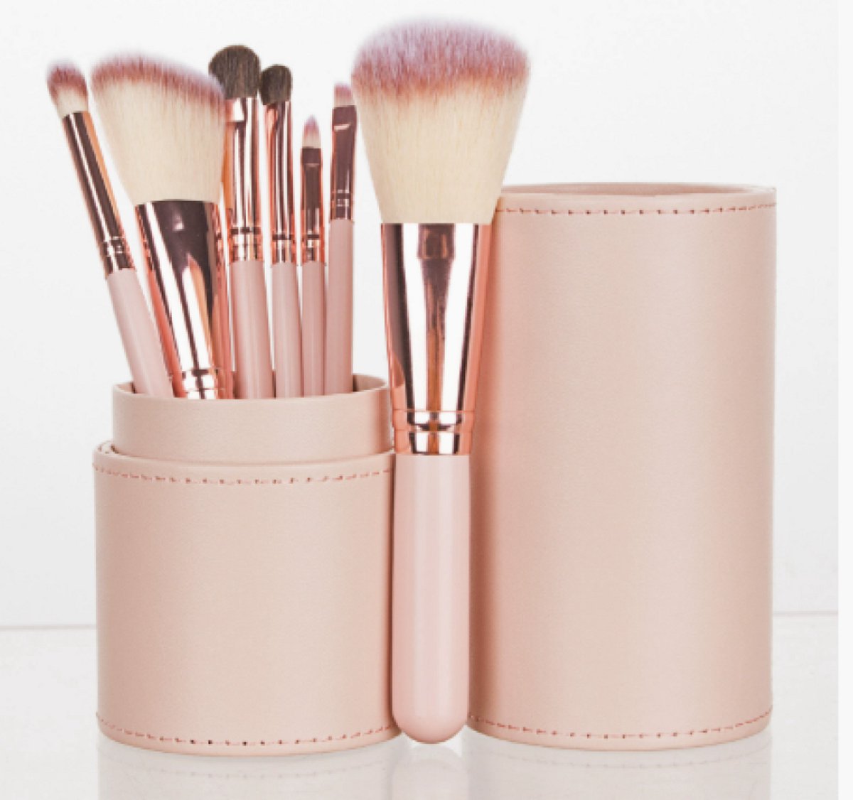Make-upkwasten - Concealerset - Synthetisch - 7 Stuks - Voor Dagelijks Gebruik Roze