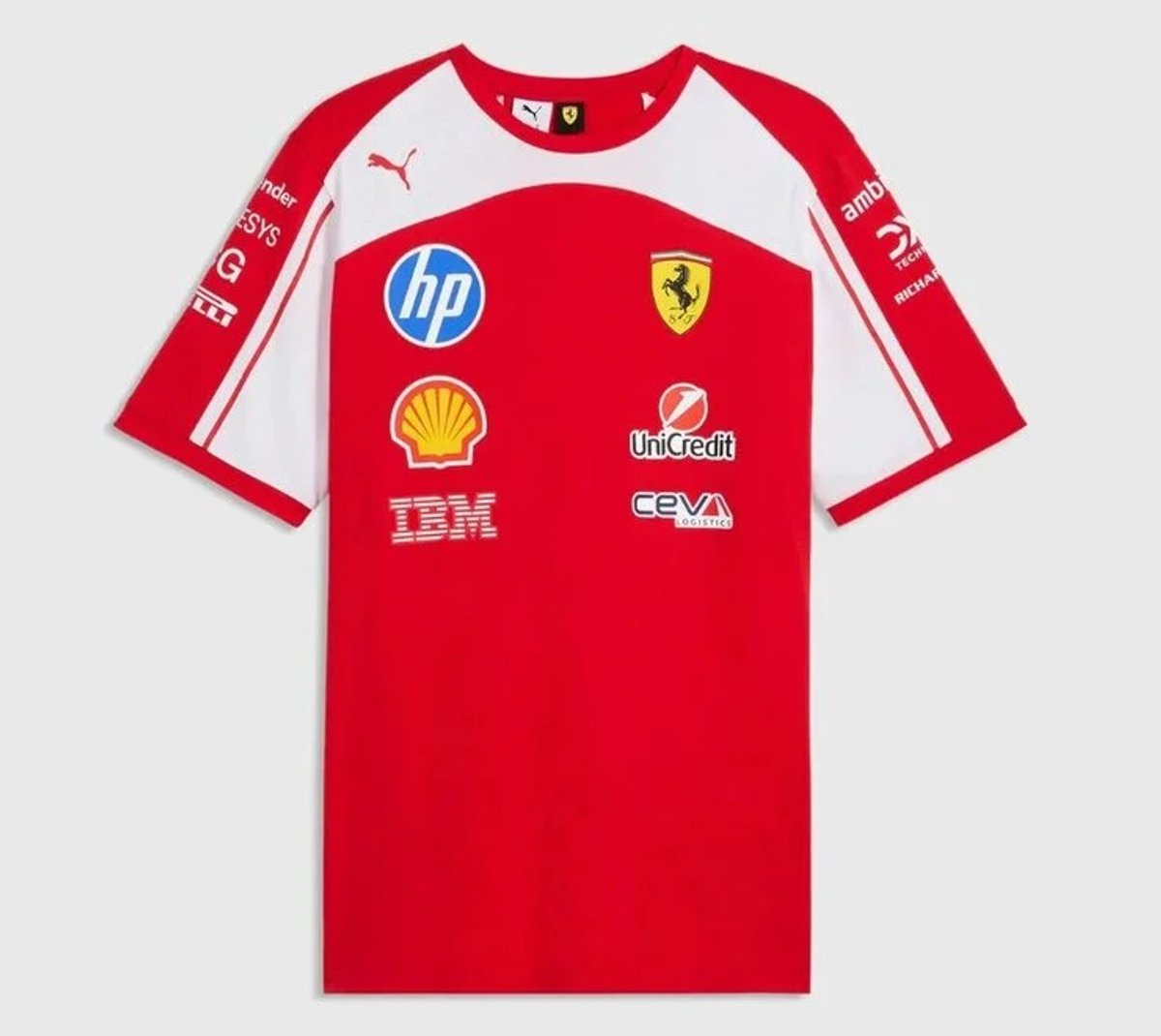 Ferrari Teamline Shirt 2026 3XL Lewis Hamilton Charles Leclerc Formule 1 Rood