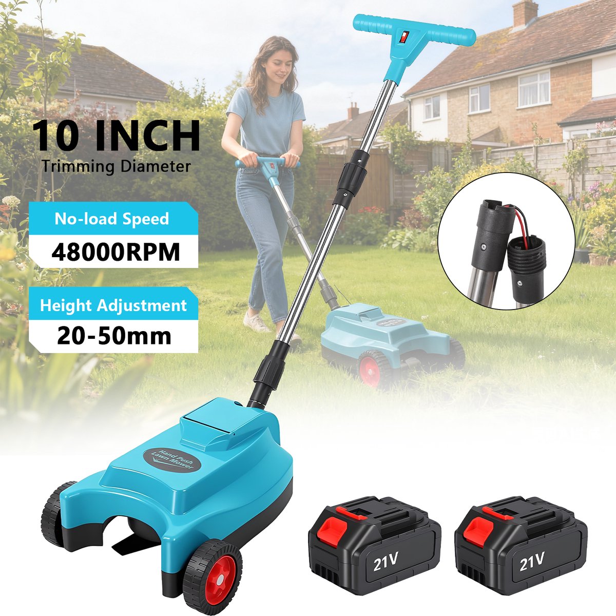 Grastrimmer - Draadloos - 3 Snelheden - Verstelbare Kop - 18V Accu