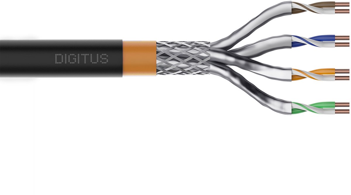 ASSMANN Electronic DK-1741-VH-1-OD 100m Cat7 SF/UTP (S-FTP) Zwart netwerkkabel