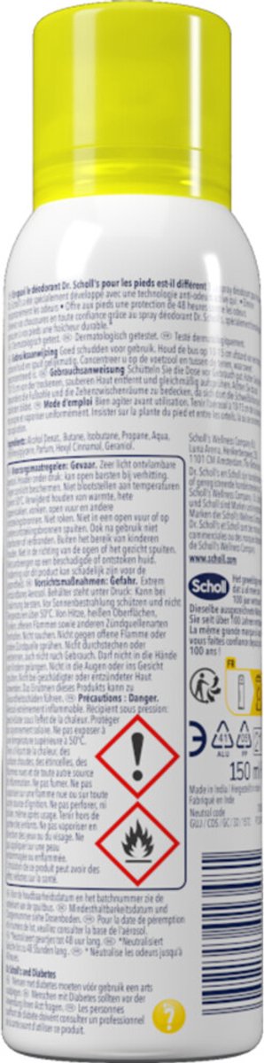 Scholl Fresh Step Deodorant Spray - 2 x 150 ml - Voordeelverpakking