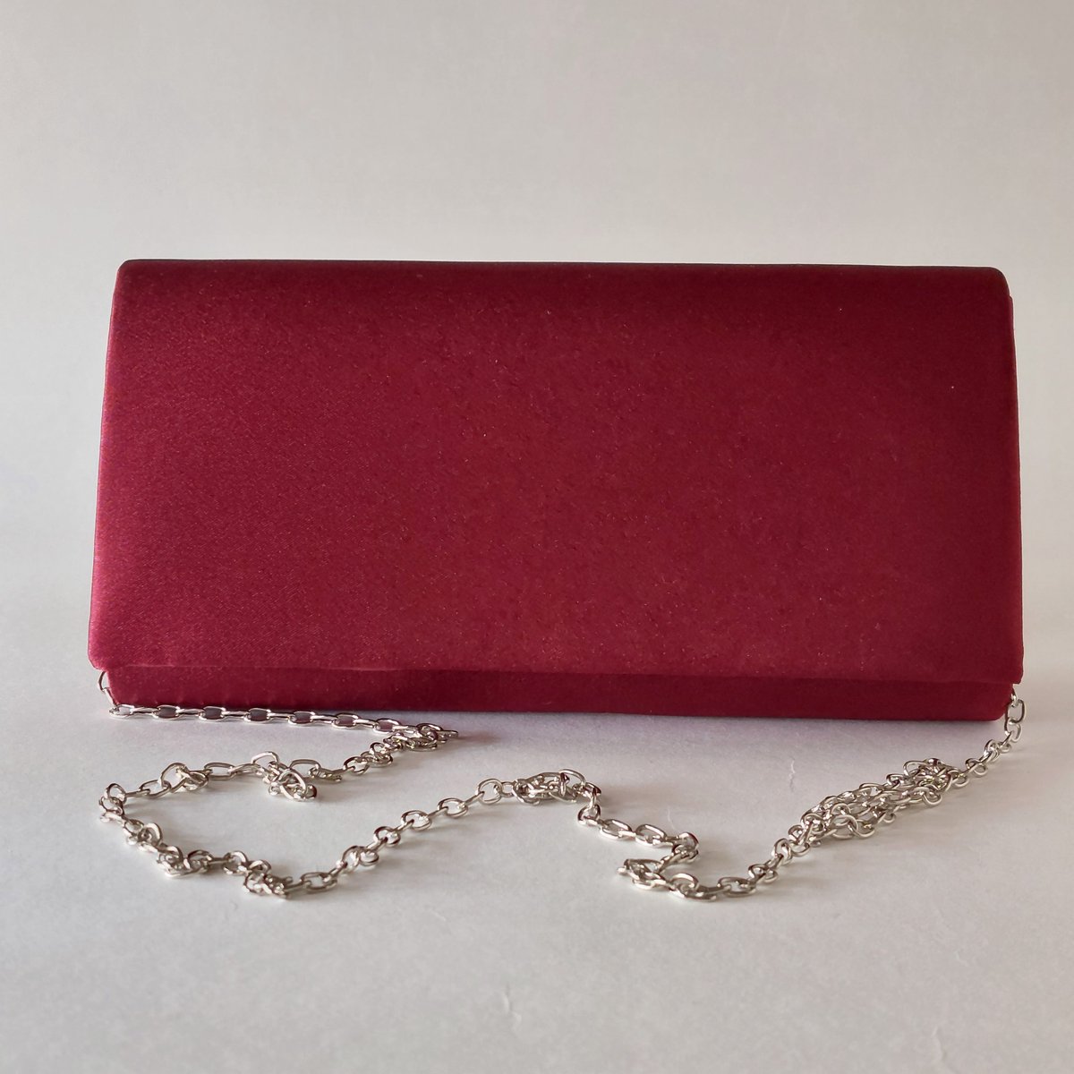 bordeaux rode satijnen clutch dames – elegante avondtas voor bruiloft, feest & party - chique uitstraling - grootste collectie