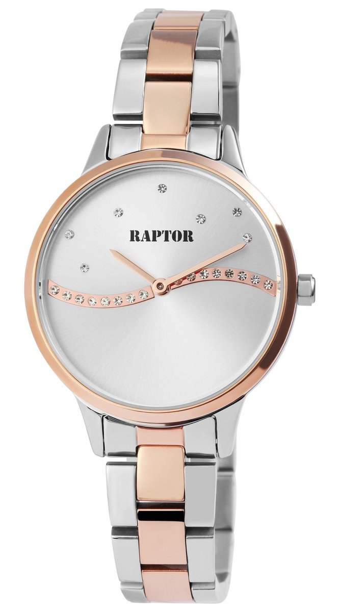 Raptor dameshorloge roestvrij staal Flake Raptor dameshorloge "Flake" met roestvrijstalen band