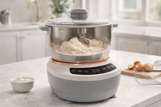 HOB Deegmachine - Kneedmachine - Deegkneedmachine - Deegmixer - Geschikt voor Zwaar Deeg - 7 L Capaciteit - 250W - Met Rijsfunctie van Merkloos — afbeelding 5
