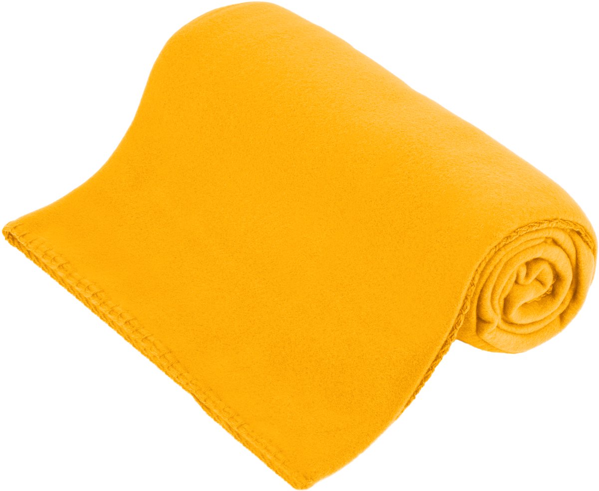Teesa Serie - Polarfleece Deken - 130x150 cm - Geel - Oeko-Tex Gecertificeerd