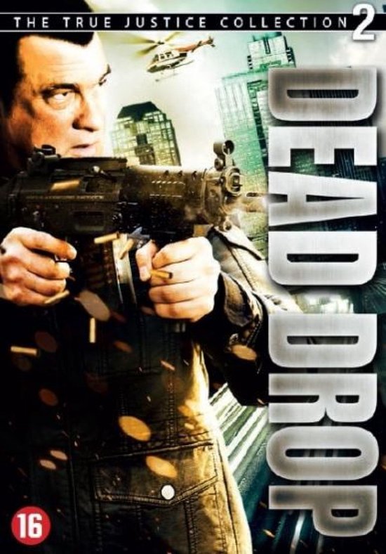 Cover van de film Dead Drop, deel 2 van The True Justice Collection, met John Travolta met een geweer.