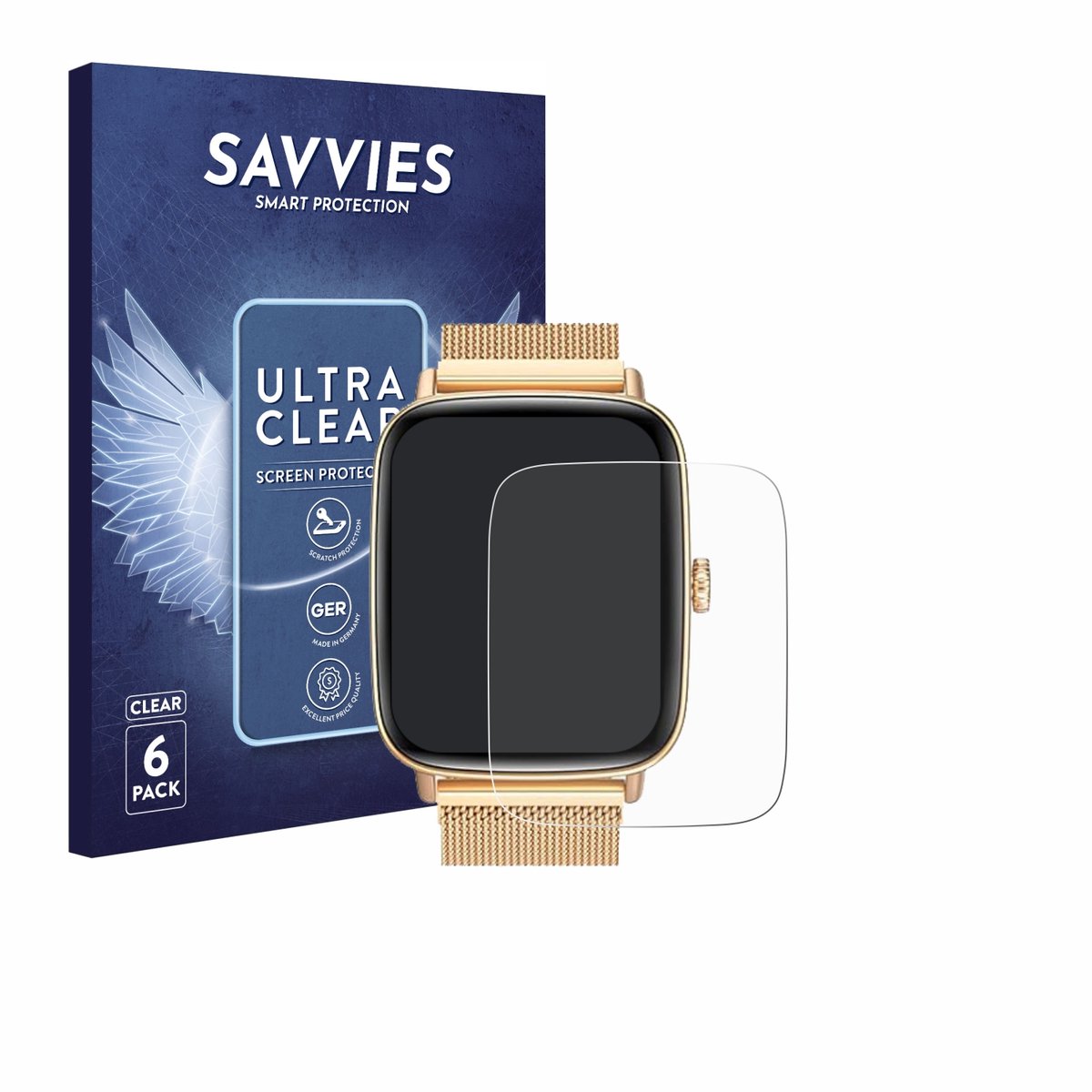 Savvies - Screenprotector voor aeac 2026 1.85" - Folie Beschermfolie transparant 6 Stuks