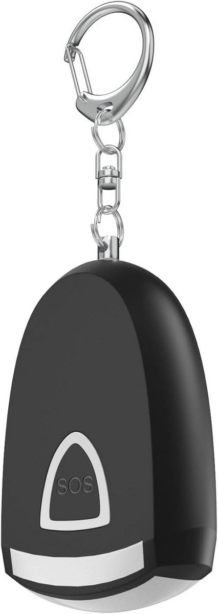 Oplaadbaar Persoonlijk Veiligheidsalarm met LED Zaklamp - 130dB Luid Noodalarm Sleutelhanger