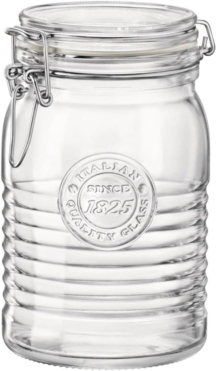 Set van 6 Glazen Potten met Luchtdichte Swing Top Sluiting - 1 Liter