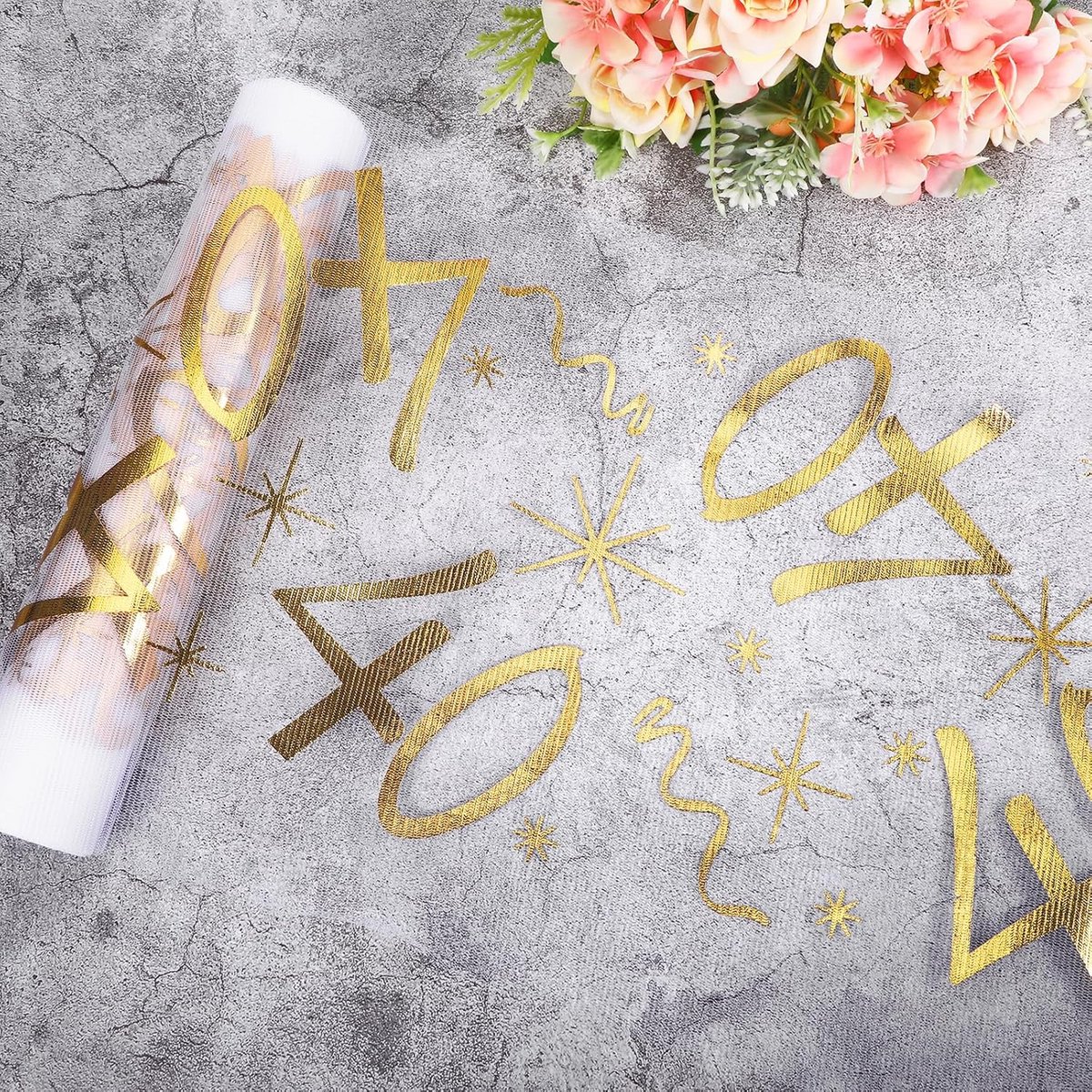 Lange Gouden Tafelloper Decoratie voor Feest en Verjaardag - 10 Meter