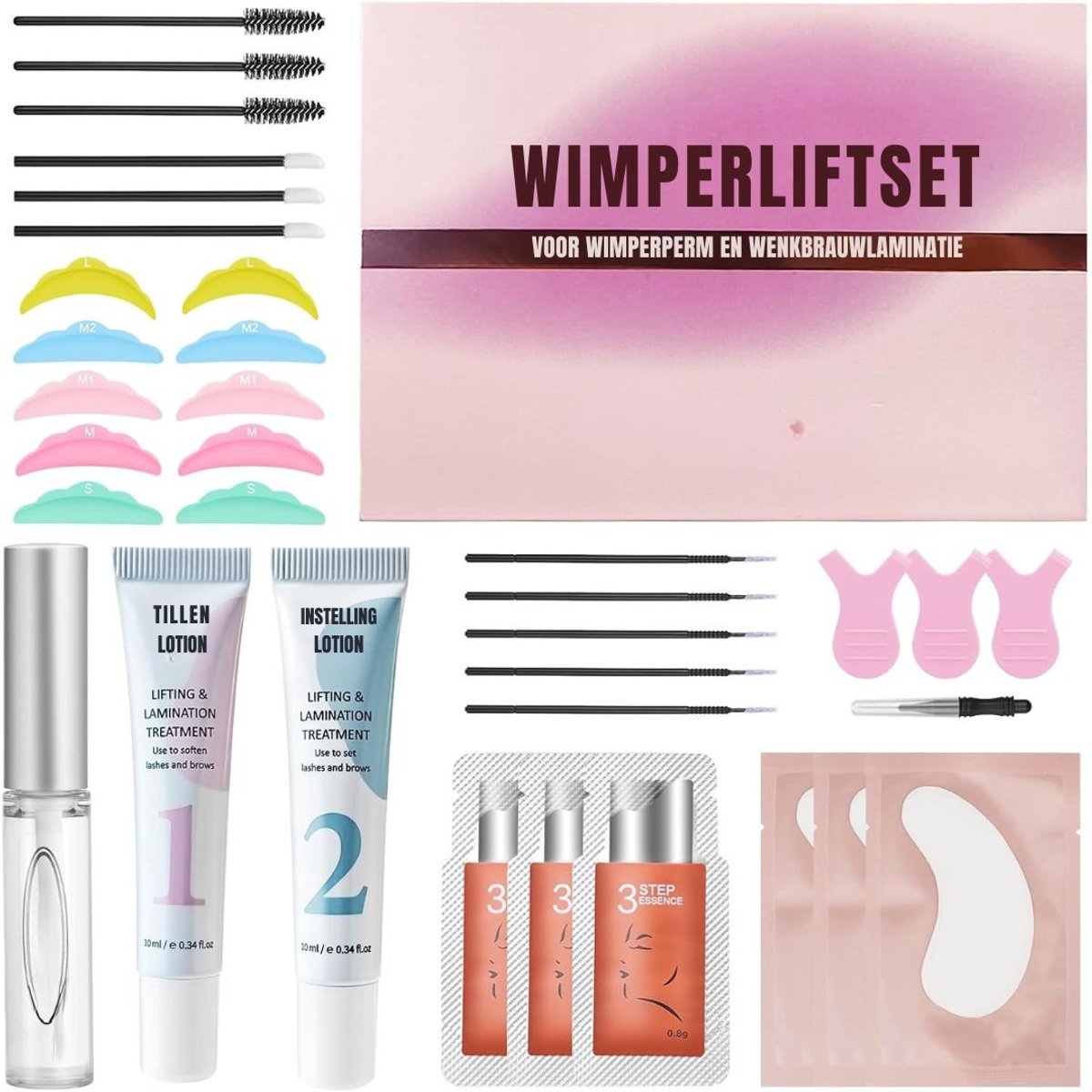 SCH® Wimperlifting set - Wimperlift - Wimpers - Roze- 15cm x 11cm x 2cm