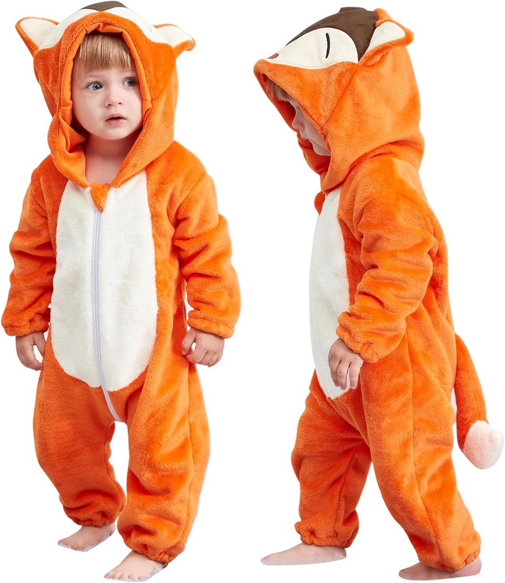Unisex Winter Homewear Romper met Capuchon voor Baby's en Peuters (2-36 maanden)