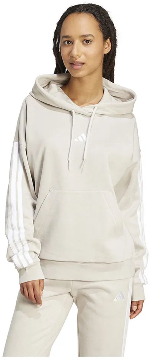 Adidas Essentials 3 Stripes Fleece Hoodie XS Vrouw Wit