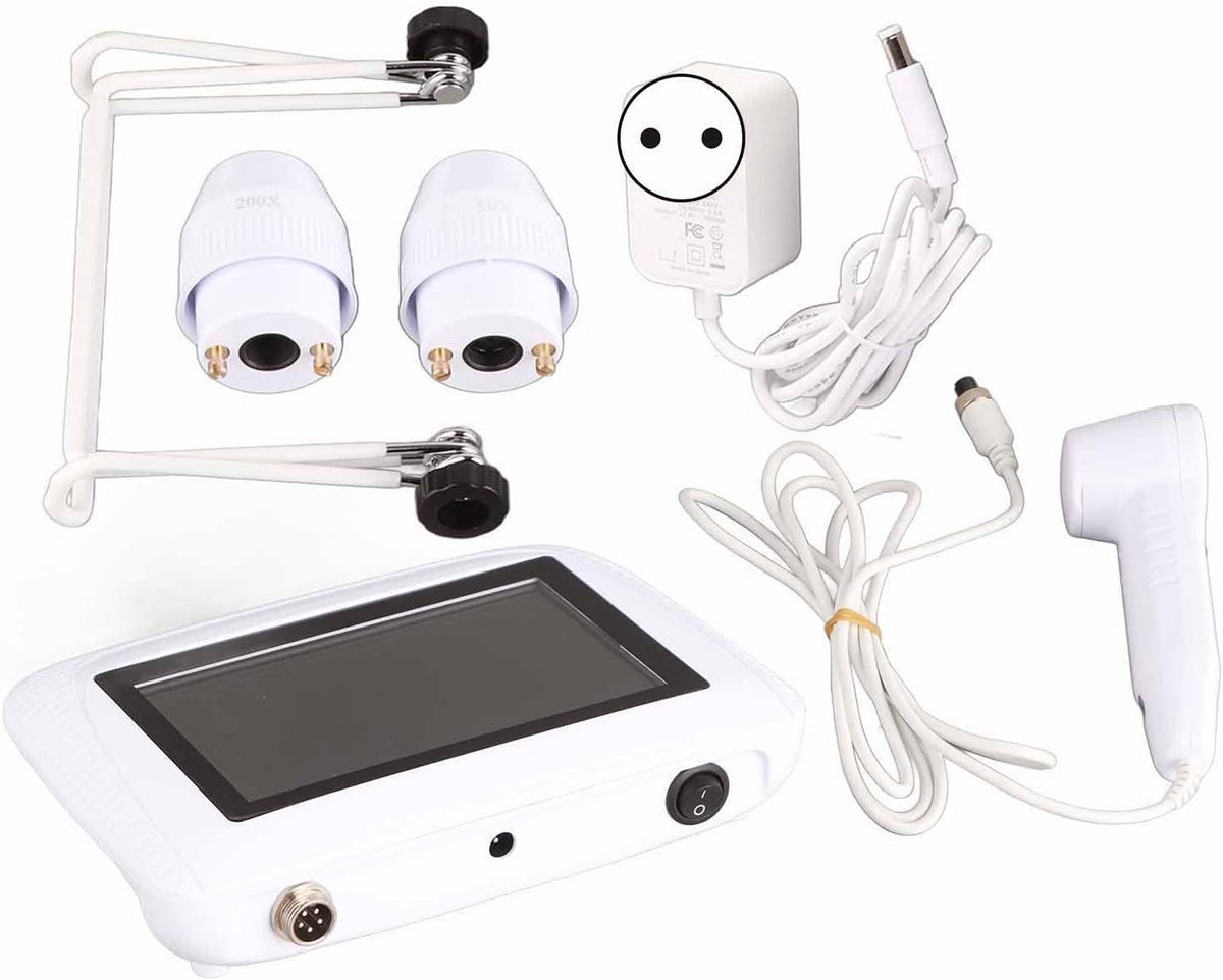 Huid- en Haarzakjes Analysator met 5 Inch Scherm en 50x/200x Vergroting