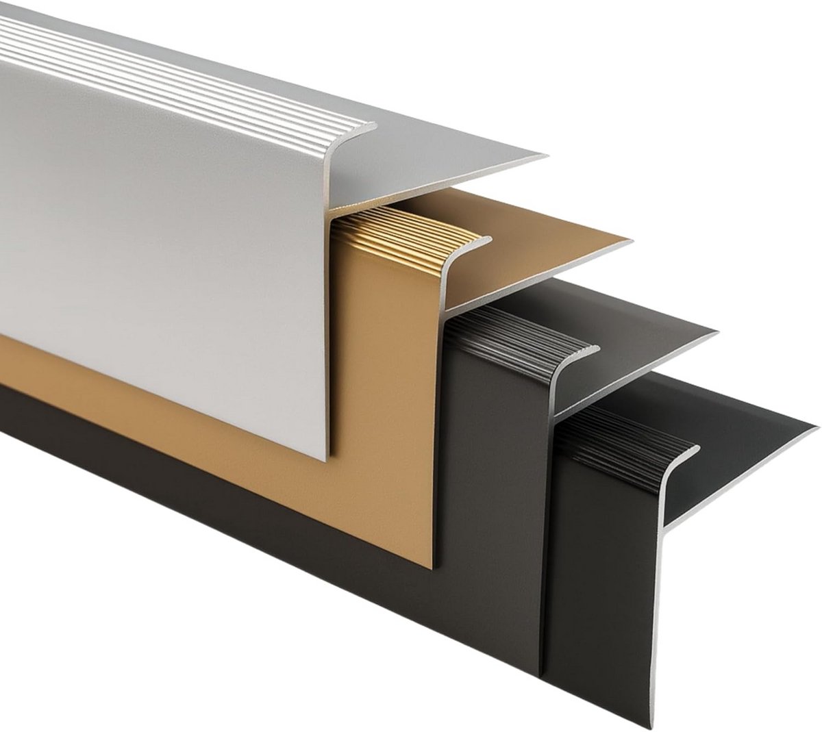 Aluminium Trapneus Profiel F-vorm Donker Brons 134 cm - Veilig en Robuust