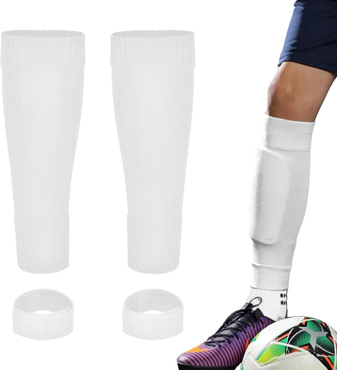 Scheenbeschermer Mouw voor Kinderen met Klittenband Riemen - Alternatief voor Voetbalkousen