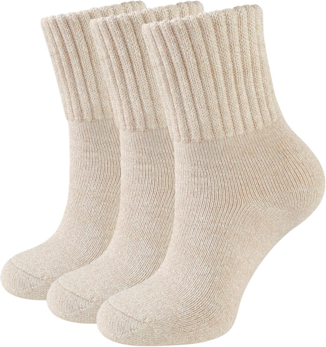 3 Paar Dames Enkel Sokken Warm Thermisch Comfortabel voor Winter - Maat 35-42