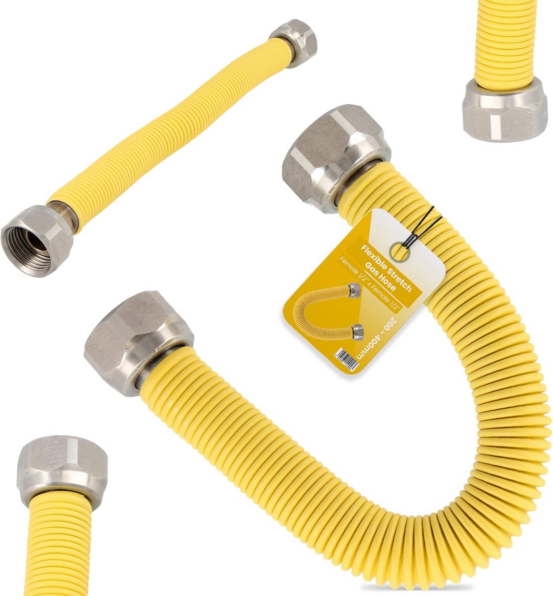 Flexibele Gasslang 1/2" AG Roestvrij Staal voor Gasfornuis en BBQ