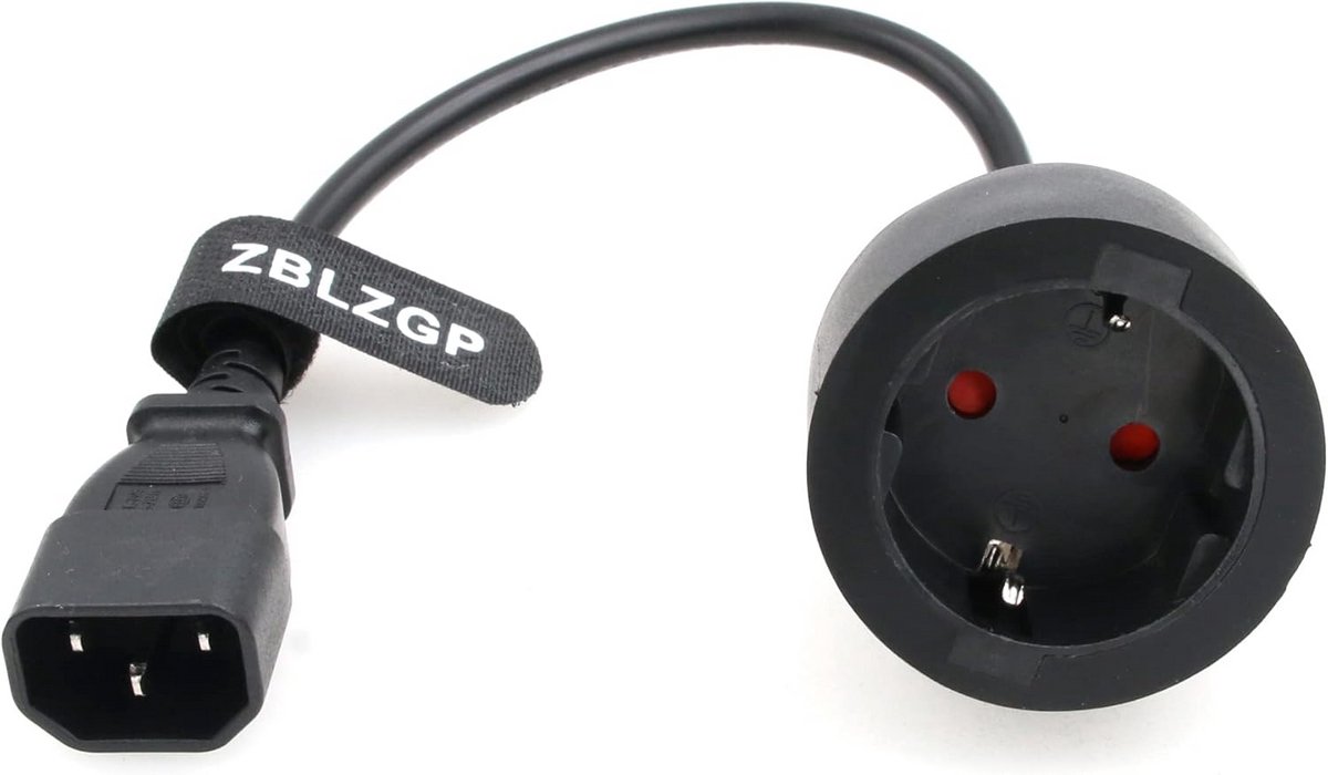 Y-Splitter Netsnoer voor UPS en PDU met 3 Schuko Stopcontacten