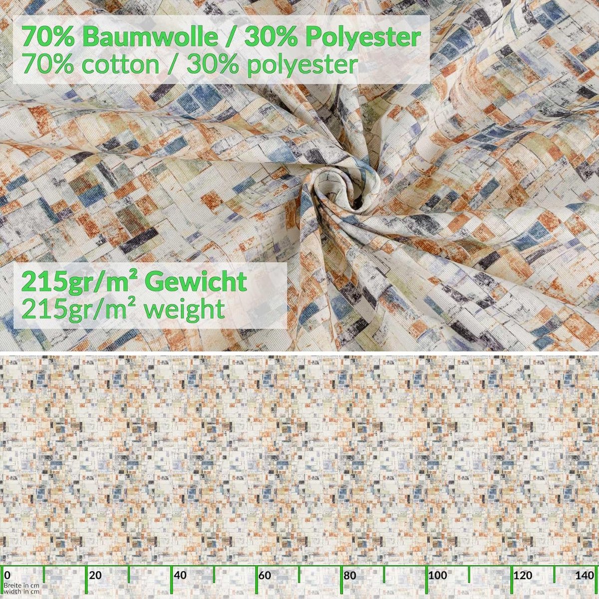 Waterafstotend Rechthoekig Tafelkleed (Katoen/Polyester) voor Binnen en Buiten
