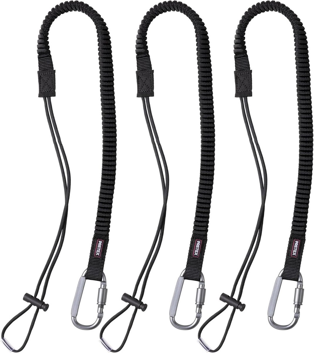 Set van 3 Elastische Gereedschap Lanyards voor Veilig Werken op Hoogte